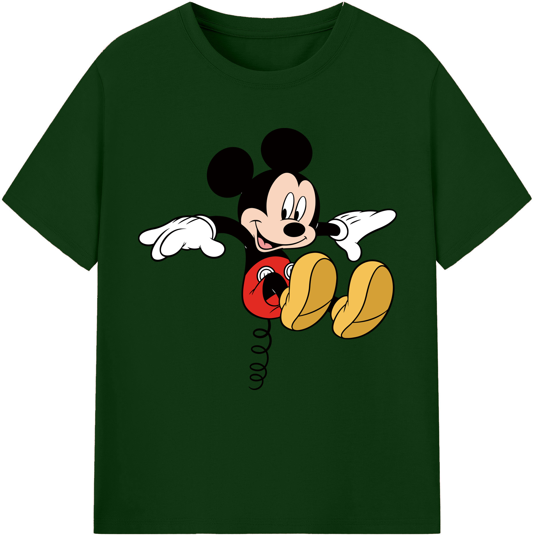 （画像用） ミッキーマウス Mickey Mouse 綿100％半袖Tシャツ（フロントプリント）
